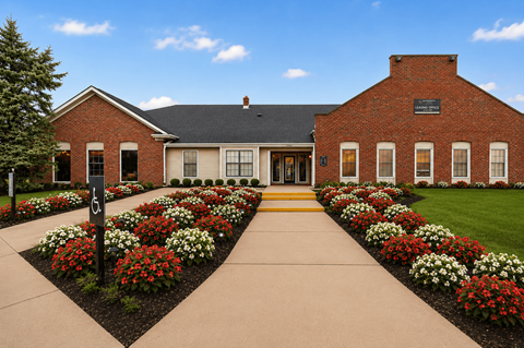 A brick building with a sign that says "Historic" on it.