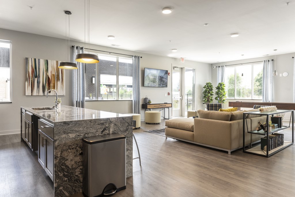 Living And Kitchen at Wesmont, Indianapolis, IN, 46202