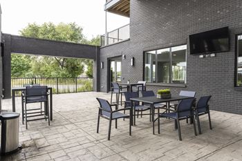 Outdoor Grill With Intimate Seating Area at Wesmont, Indianapolis, Indiana