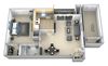 1 bedroom 1 bathroom floor plan at Woodsdale Apartments in Abingdon, MD