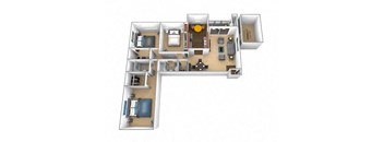 3 Bedroom 2 bathroom apartment at Cromwell Valley in Towson, Maryland