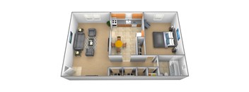 Ashley Floor Plan at Arbuta Arms Apartments*, Maryland