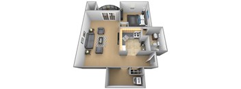 Spacious Bedrooms Apartments floor plan at The Brittany Apartments in Pikesville