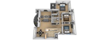 3 bedroom Spacious apartment floor plan at The Brittany in Pikesville