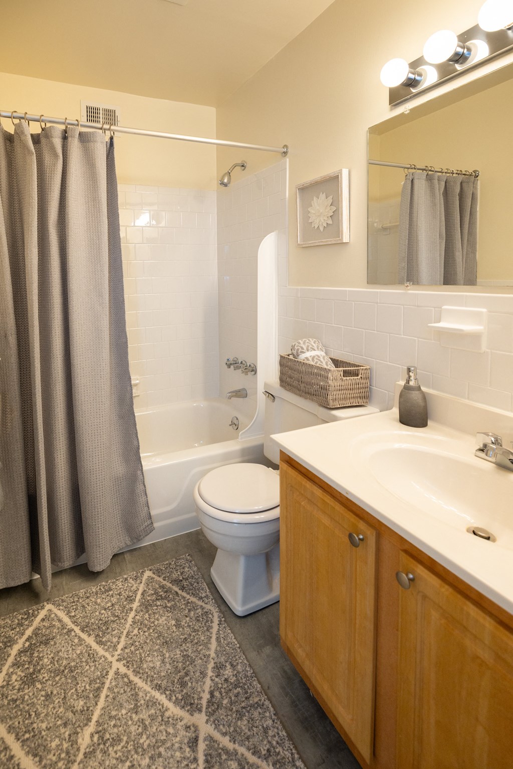 Bathroom with tub at Rockdale Gardens Apartments*, Baltimore, MD