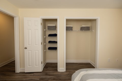 Closet space in bedroom. at The Summit at Owings Mills Apartments, Owings Mills, MD