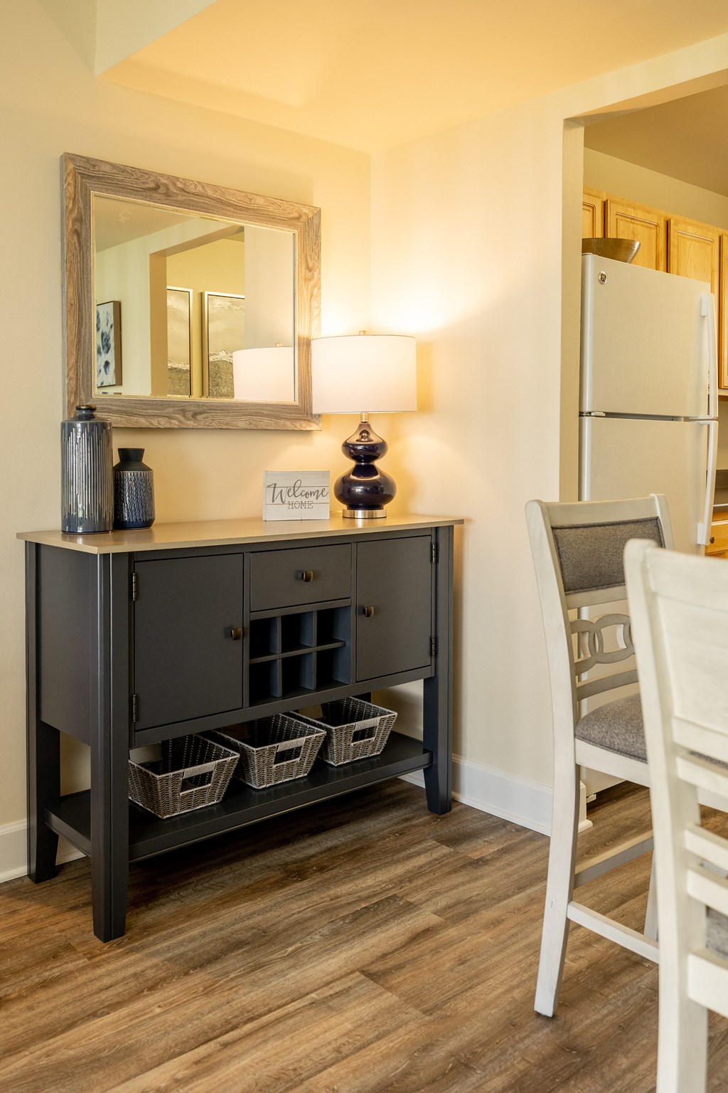 Kitchen and dining room with a table and chairs at Seven Oaks Townhomes, Edgewood, 21040