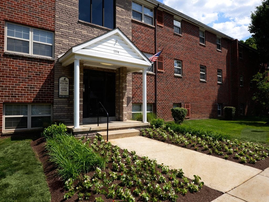 Exterior front at Hyde Park Apartments*, Maryland, 21221