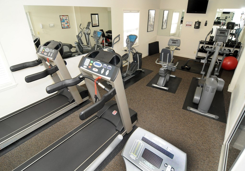 Fitness center and gym  at Brittany Apartments, Baltimore, MD