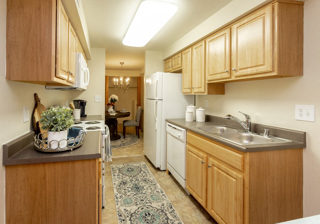 Large kitchen with plenty of storage at Spring Hill Apartments & Townhomes, Baltimore, 21234