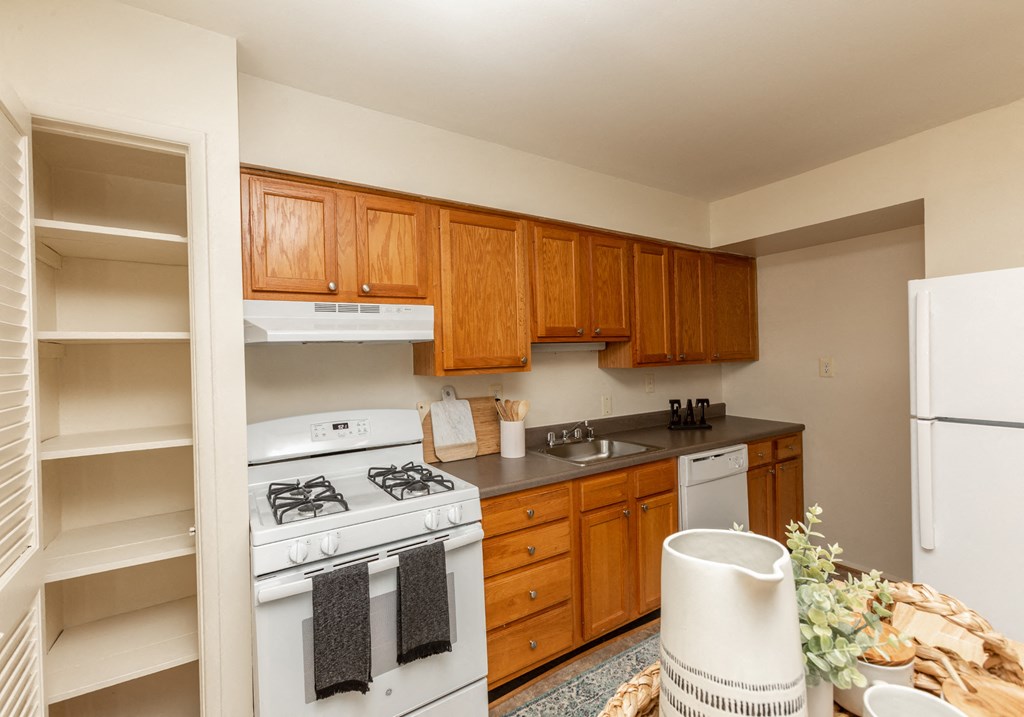 Large kitchen with pantry at The Orchards at Severn Townhomes*, Severn, MD 21144