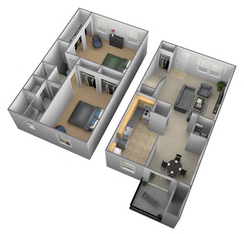 2 bed 1.5 bath G at Liberty Gardens Apartments, Maryland