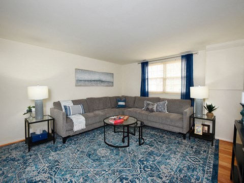 Spacious living room with a couch at Hyde Park Apartments*, Essex, MD