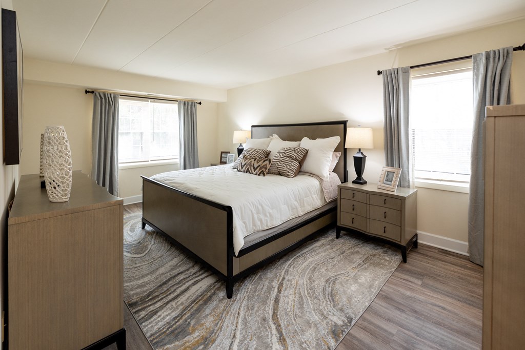 Bedroom with a bed at Ivy Hall Apartments*, Towson, MD 21204.