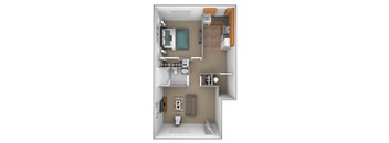 1 bedroom 1 bathroom first floor townhome at Orchards at Severn