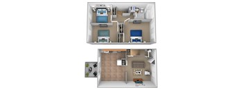 3 Bedroom Floor Plan at Orchards I Townhomes, Severn, MD