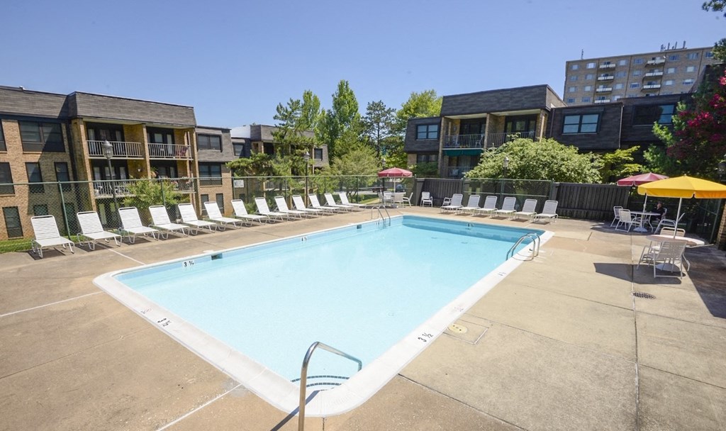 Private swimming pool at Charlesgate Apartments, Towson, Maryland
