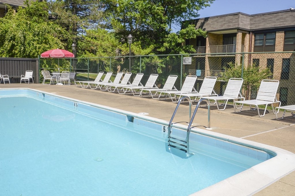 Private swimming pool  at Charlesgate Apartments, Towson, MD