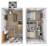 2 bedroom 1.5 bathroom Bradford floor plan at Seven Oaks Townhomes in Edgewood, MD