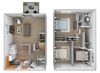 3 bedroom 1.5 bathroom Deertree floor plan at Seven Oaks Townhomes in Edgewood, MD