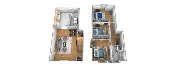 Somerset - end unit townhome - no patio at Somerset Woods Townhomes, Severn, MD