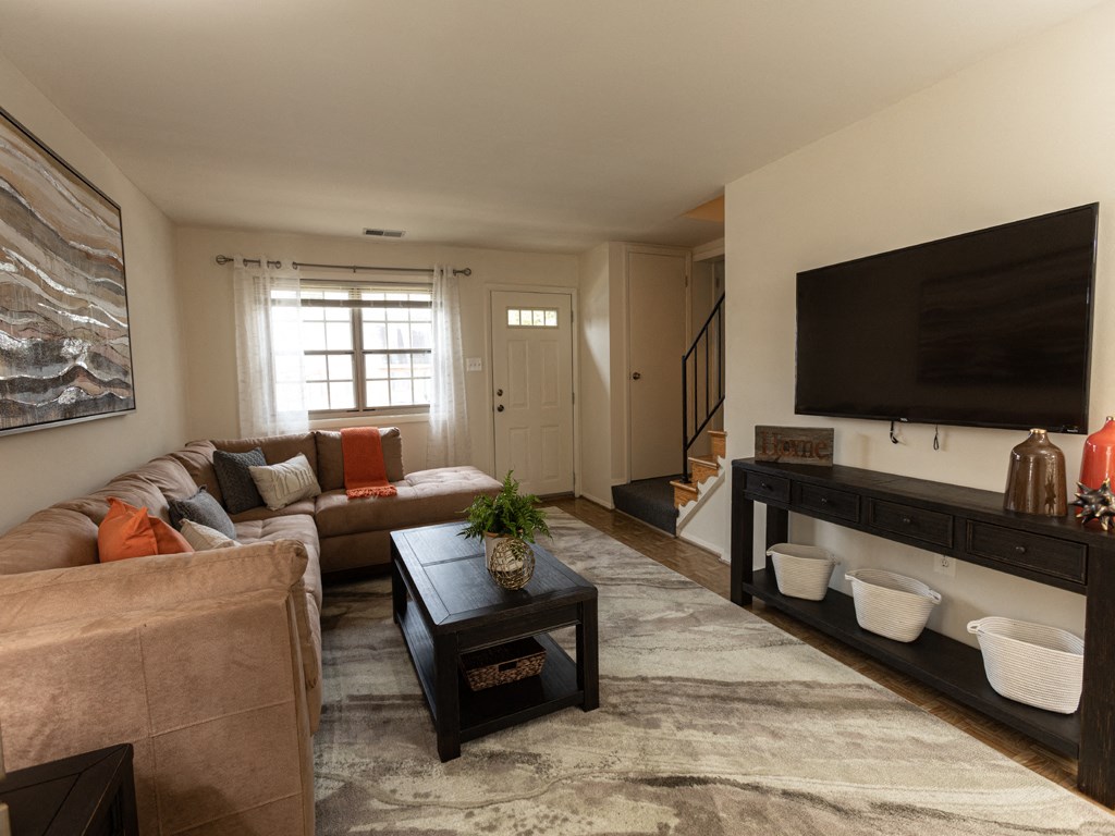large living room   at Somerset Woods Townhomes, Severn, MD