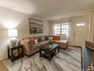 Modern Living Room at Somerset Woods Townhomes, Maryland