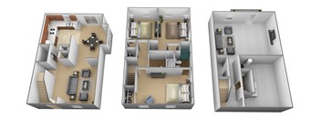 Th1 Floor Plan at Village of Pine Run Apartments & Townhomes*, Maryland