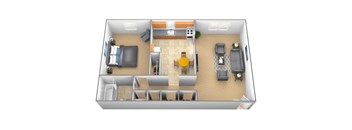 The Brighton Floor Plan   at Arbuta Arms Apartments*, Baltimore, Maryland