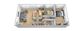 The Carlton Floor Plan at Arbuta Arms Apartments*, Baltimore, MD