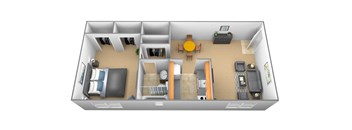 The Devon Floor Plan at Arbuta Arms Apartments*, Maryland, 21230