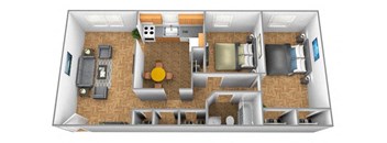 our apartments have a spacious living room and kitchen with a large dining area at Winston Apartments, Maryland, 21239