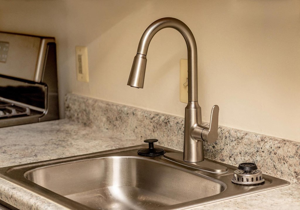 Updated kitchen fixtures at Windsor House Apartments in Middle River, MD