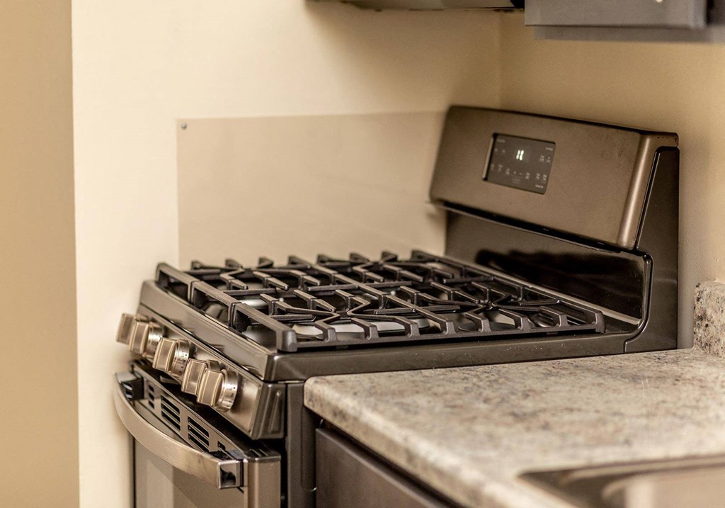 Updated kitchen appliances at Windsor House Apartments in Middle River, MD