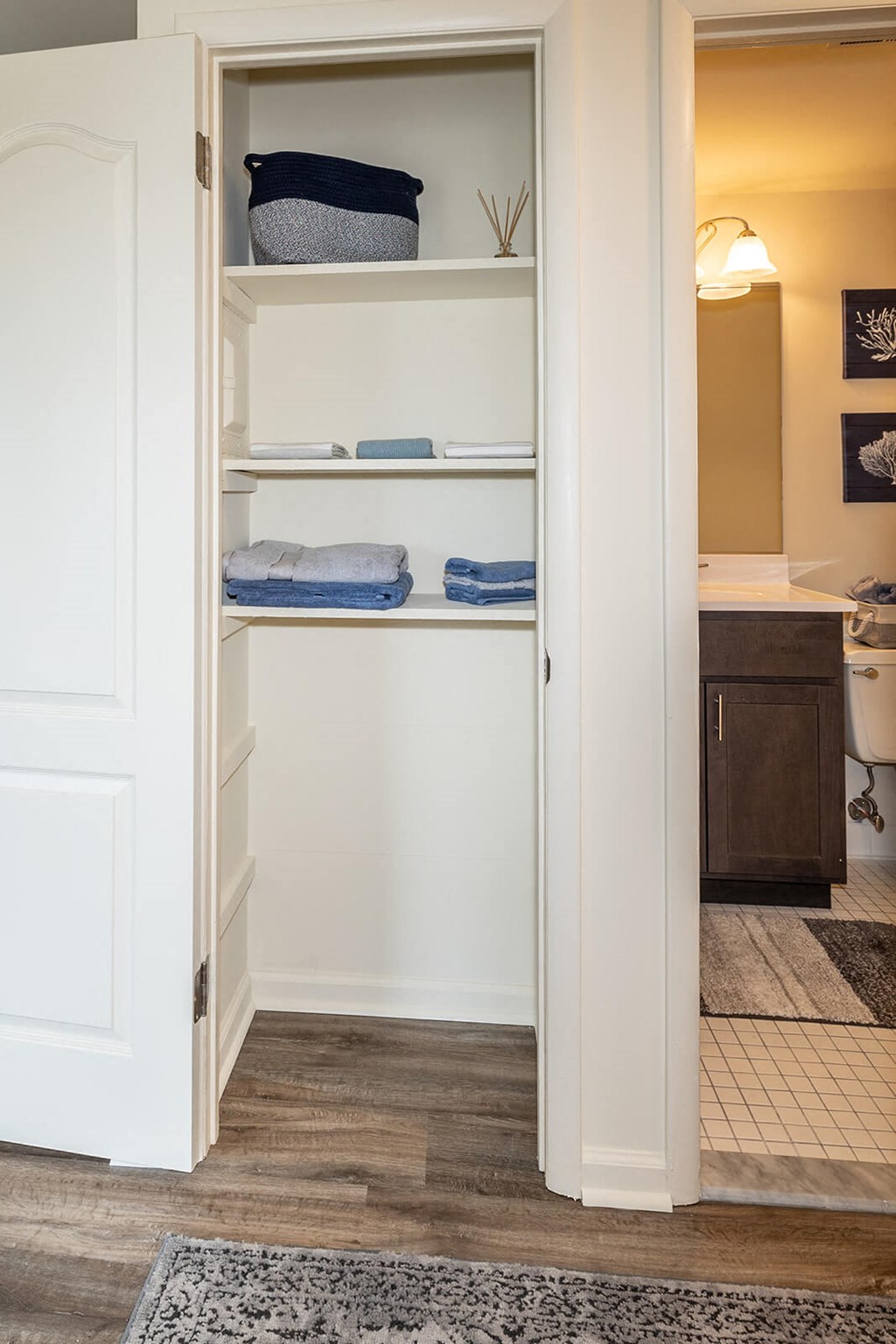 Linen Closet at Windsor House in Middle River, MD