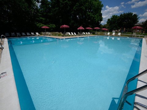 Large sparkling pool at Windsor House Apartments*, Baltimore