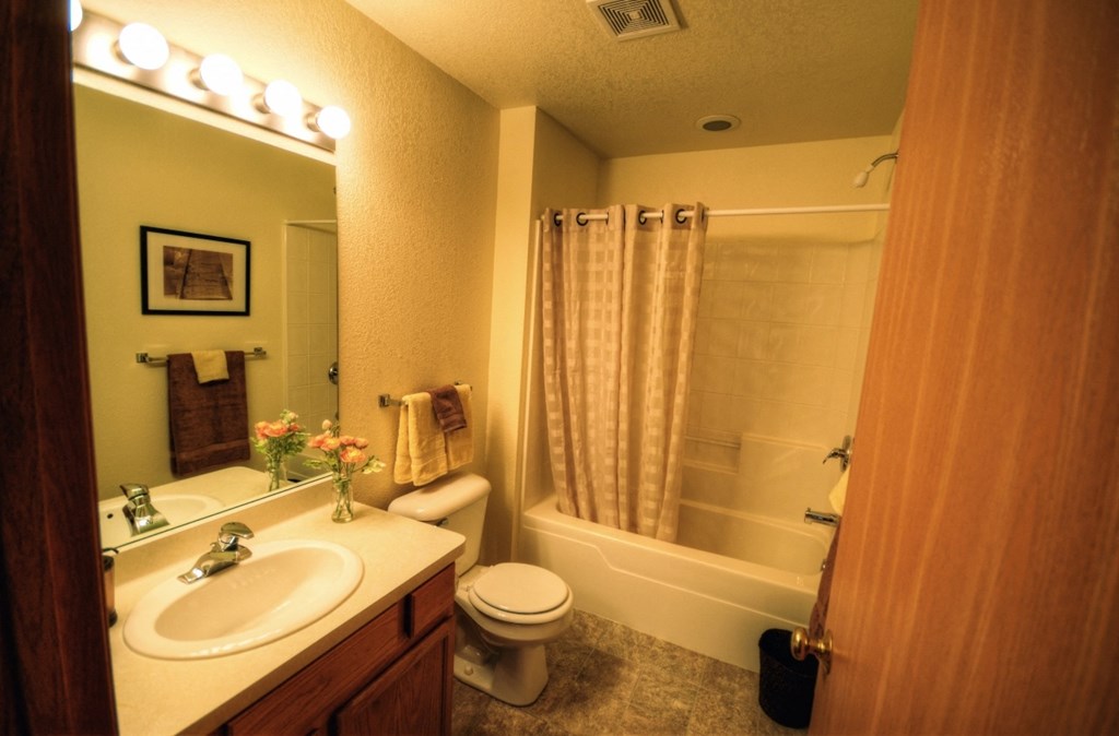a bathroom with a sink toilet and a shower