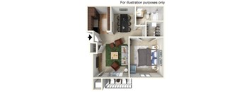 A series of images showing different room layouts for illustration purposes.