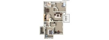 A series of images showing different layouts of a room.