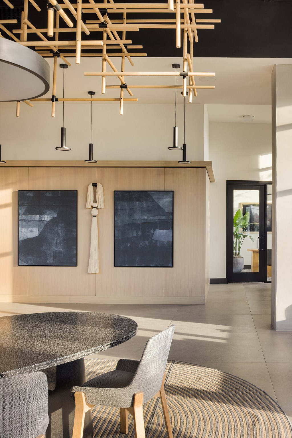 Leasing office entry at Sixth & Jackson apartments in San Jose.