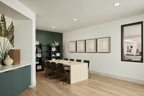 Small conference room amenity at City Lights at Town Center Apartments in Aliso Viejo