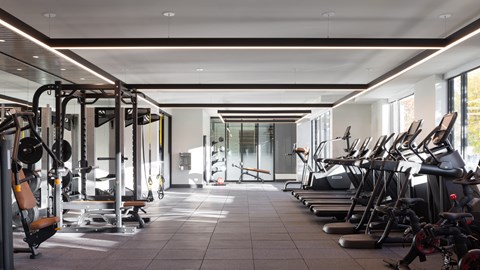 Fitness center at Canopy Apartments in Shoreline
