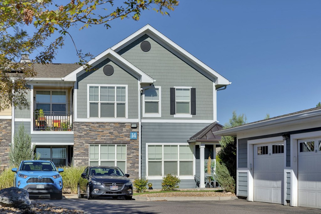 Garages available at Lucent Blvd Apartments in Highlands Ranch