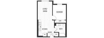 sixth and jackson apartments san jose floor plan 1A