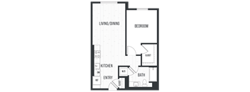 sixth and jackson apartments san jose floor plan 1B