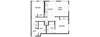 sixth and jackson apartments san jose floor plan 2E
