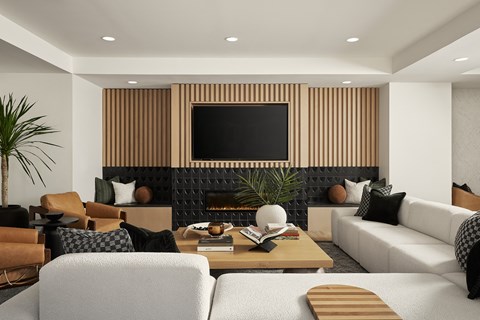 Indoor resident lounge at City Lights at Town Center Apartments in Aliso Viejo