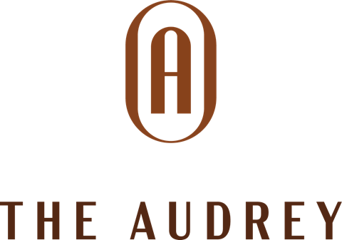 The logo for The Audrey Apartments in Highlands Ranch.