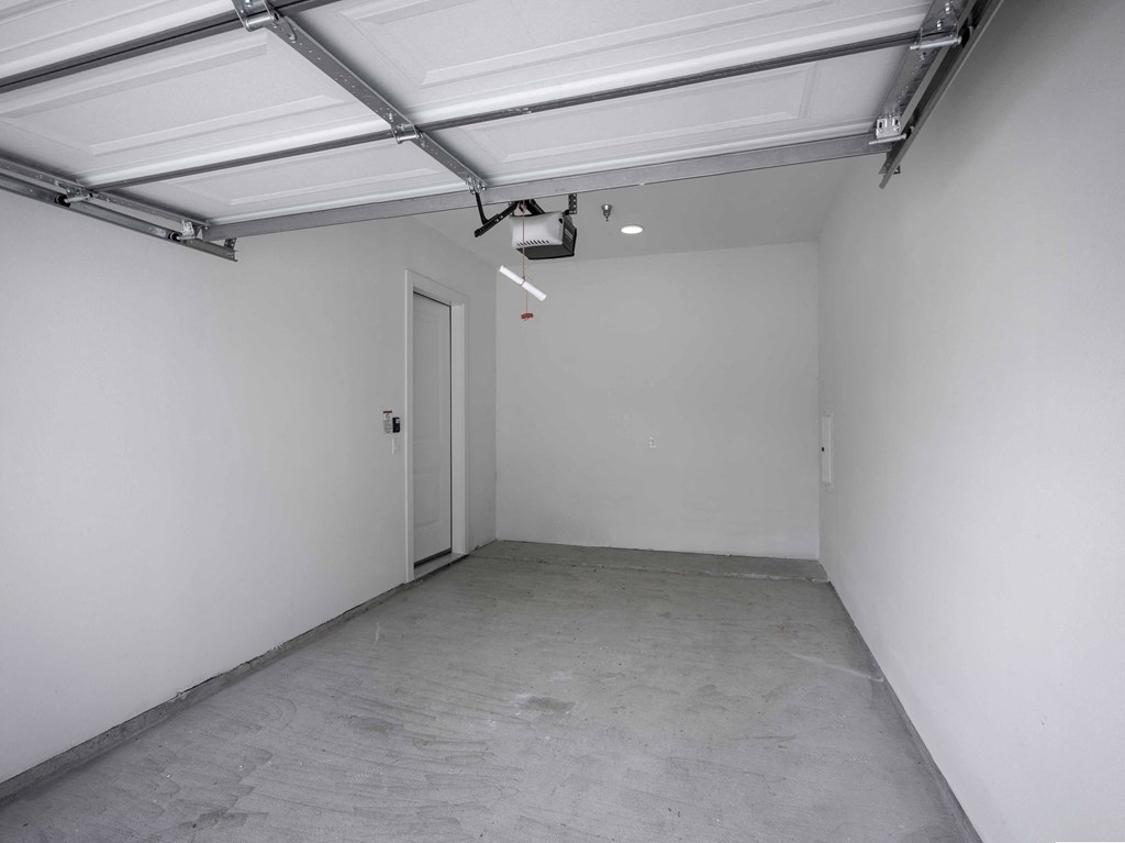 an empty finished garage