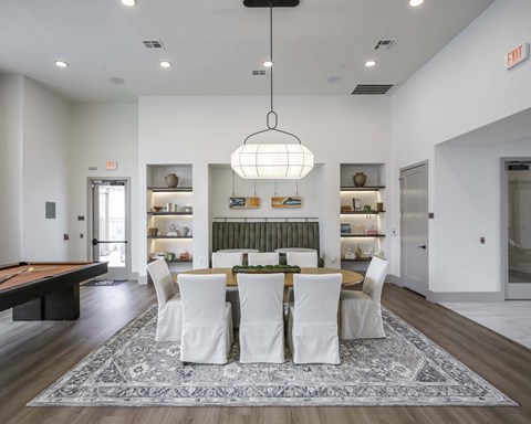 Spacious community dining area